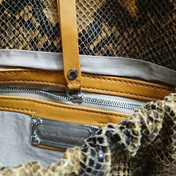 Elie Tahari Python Embossed Leather Crossbody Bag in yellow and black - Picture 12 of 14